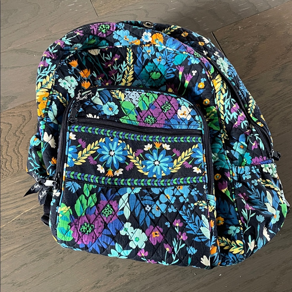VERA BRADLEY Midnight Blues Campus Backpack | EUC - Picture 9 of 10